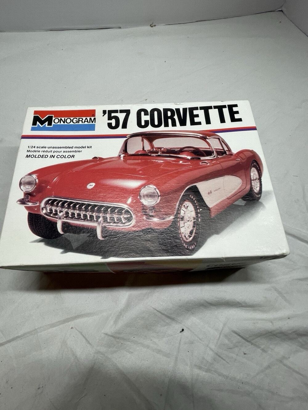 MONOGRAM 57 CORVETTE 1:24 1977 Open Box Sealed Parts Bag